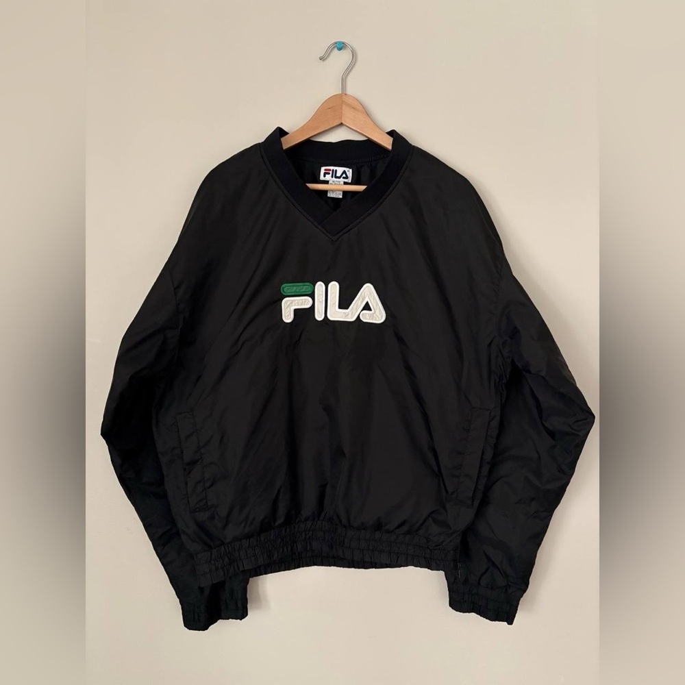 Fila Black V-Neck Jacket